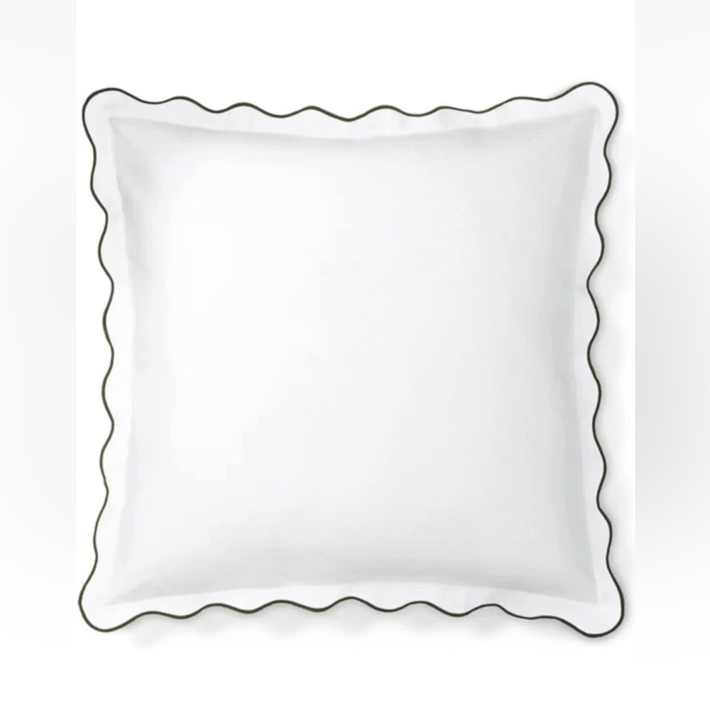 Ralph Lauren Marabella Scalloped Euro Sham White Cotton